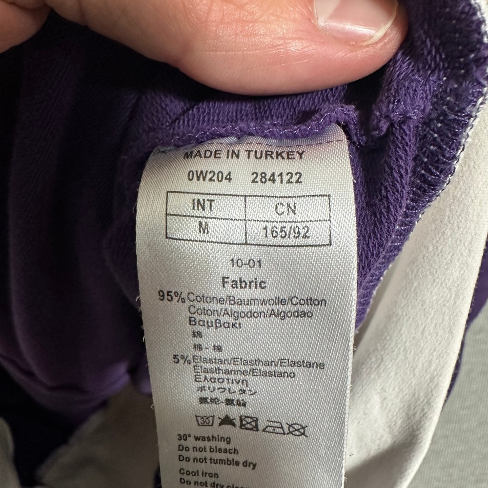 EA7 Emporio Armani Womens Purple Colorblock Full Zip Hoodie Sweatshirt Logo - Picture 11 of 14